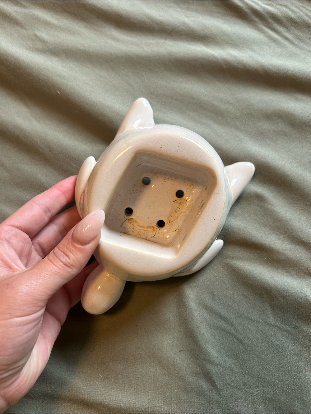 Bath & body works ceramic turtle candle and soap holder - Picture 6 of 7